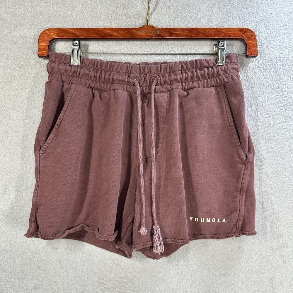 Young LA Sweat Athletic Shorts Women's Size M Raw Hem‎